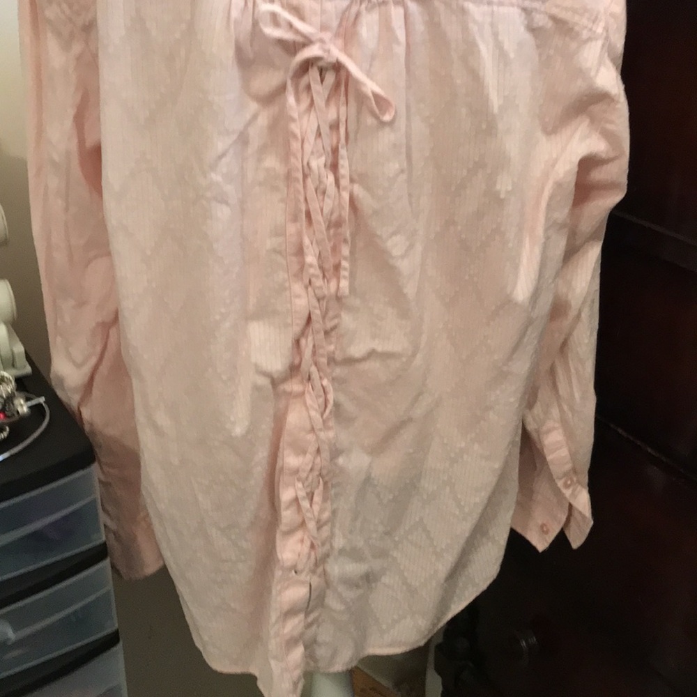 Wonderly Shoelace Pink Blouse, size xl - Picture 5 of 6